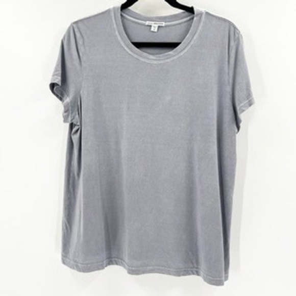 James Perse Gray Combed Cotton T Shirt Size 4/L Made in USA - Picture 1 of 4